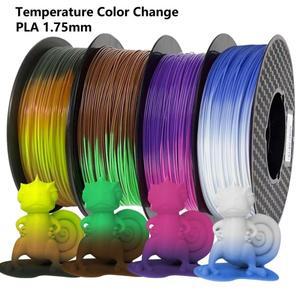 온도 변화 필라멘트 PLA 1.75mm 1kg 500g 3D 프린터 재료 반응 블루