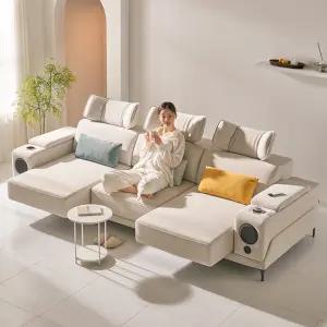 세인트블랑 라니 무빙 슬라이드 이지클린 패브릭 블루투스 모션 리클라이너 4인 쇼파 sk