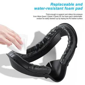 HUADAI 디자인 페이스 쿠션 패드 Meta Quest 2/3/3S 액세서리와 호환 가능 페이셜 인터페이스 폼 교체 공기