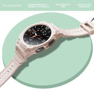 삼성 갤럭시 워치 8 40mm 실리콘 스트랩 케이스 밴드 팔찌 TPU 보호 커버 일체형