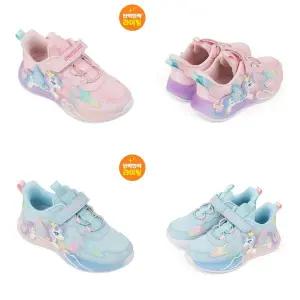 [다이노솔즈](강남점)[토박스][다이노솔즈]반짝반짝 LED 운동화 레인보우 유니콘 키즈 DNYCG1TSRU11