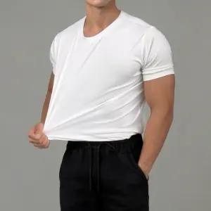 남자 머슬핏반팔 남성 스판 흰티셔츠 냉감 쿨링 라운드넥