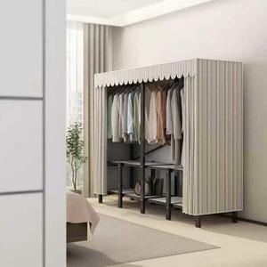 접이식 철제 옷장 펼치는 이불 설치가 타입 왕자 일체형 간편 공간활용