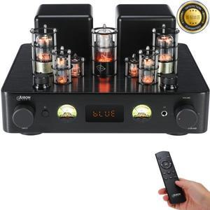 Juson Audio JTA100 업그레이드된 200WRMS 통합 하이브리드 튜브 앰프 DAC1048P 광학 AUX RCA 포노 입력 헤