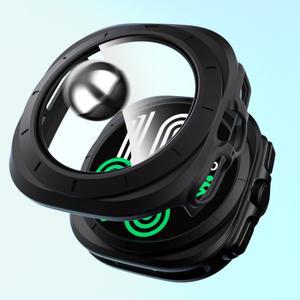 갤럭시 울트라 스마트워치용 슬림형 하드 PC 케이스, 삼성 워치 7 47mm 스크린 보호대 강화 유리 커버