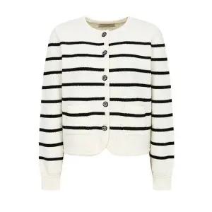 [JJ지고트](센텀시티점)스트라이프 라운드넥 크롭 가디건 GR2A1CDR11