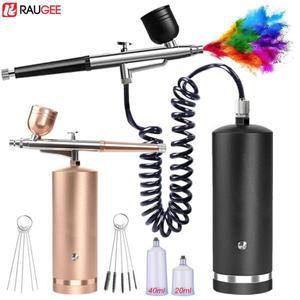 에어 브러시 네일 컴프레서 휴대용 모델 아트 페인트 미니 무선 스프레이건