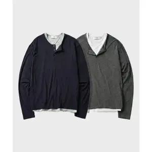 [4월 24일 배송] 르아르 LEIRE [데일리룸 PICK][SET] 소프트 헨리넥 레이어드 티셔츠 세트 트레이닝 302803