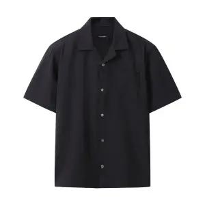 [커스텀멜로우](대구신세계)[랜쇼페 특가] 레귤러 메쉬 패브릭 하프 셔츠 CWSAM25312BKX