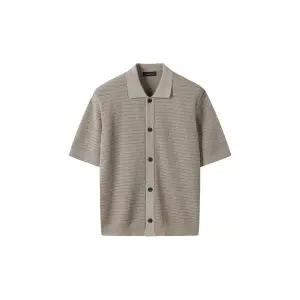 [커스텀멜로우](강남점) 베이지 메쉬 하프 슬리브 가디건 CWWAM25312BEX