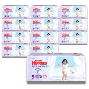 하기스 2026 맥스드라이 에어 팬티 5단계 (공용) 40매 12팩 (특대용량)