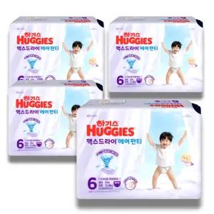 하기스 2026 맥스드라이 에어 팬티 6단계 (공용) 33매 4팩