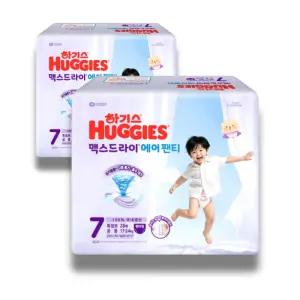 하기스 2026 맥스드라이 에어 팬티 7단계 (공용) 28매 2팩