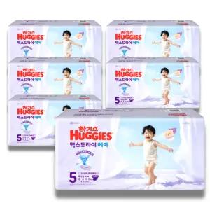 하기스 2026 맥스드라이 에어 밴드 5단계 (공용) 44매 6팩 (대용량)