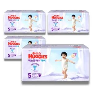 하기스 2026 맥스드라이 에어 밴드 5단계 (공용) 44매 4팩