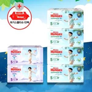 (사은물티슈)+[하기스 낮밤-밴드 5단계] 네이처메이드 썸머 (48매x4팩) + 맥스드라이 에어 (44매x2팩)