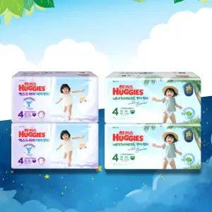 [하기스 낮밤-팬티 4단계] 네이처메이드 썸머 (48매x2팩) + 맥스드라이 에어 (48매x2팩)