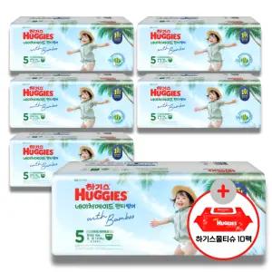 (사은 물티슈) 하기스 2026 네이처메이드 썸머 팬티 5단계 (공용) 40매 6팩 (대용량)