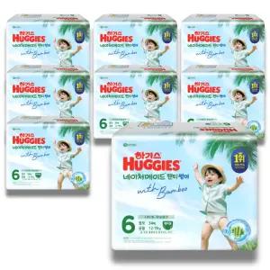 하기스 2026 네이처메이드 썸머 팬티 6단계 (공용) 34매 8팩 (특대용량)