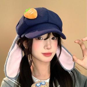 허니자 크레이지 애니멀즈 주디와 닉 귀여운 베레모, 애니메이션 상품 사랑스러운 장식 모자