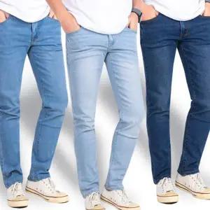 빅사이즈 남성 일자 청바지 스트레이트 남성 스판 청바지 워싱 데님