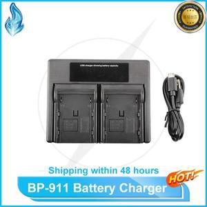 BP-911 LCD USB 듀얼 충전기 캐논 GL2 XL1 카메라 배터리