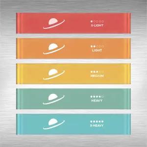 업앤쉐이프 힙업 밴드 스쿼트 하체 허벅지 근력 운동 루프 저항 5종 세트