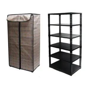 신발정리대 천덮개 커버형 보관장 실내 대형 5단