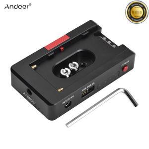 Andoer NP-F 배터리 충전기 금속 어댑터 플레이트 F950 F770F750 용 USB DC12V DC8V 출력 14 인치