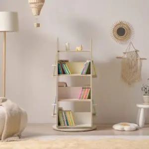 [인터데코]공간활용 좋은 책정리 회전형 책장 4단 P0000CEC