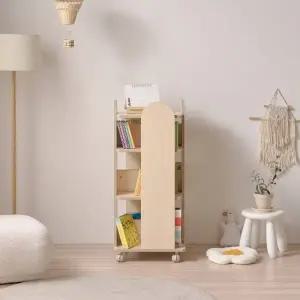 [인터데코]공간활용 좋은 책정리 회전형 책장 3단 (바퀴형) P0000CEG