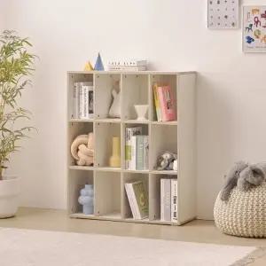 [인터데코]아이방 감성 교구 정리 수납 책장 3단 80cm P0000BRA