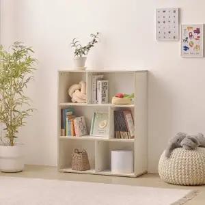 [인터데코]아이방 감성 교구 정리 수납 책장 3단 80cm P0000BRE