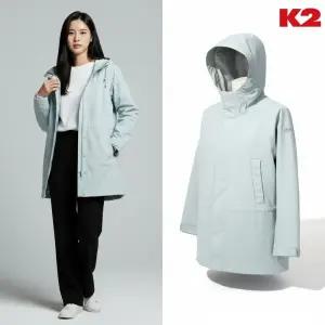 [백화점출고] K2 바람막이 여성 맥 자켓 미스티 민트 간절기 방수 투습 후드 힙기장 점퍼