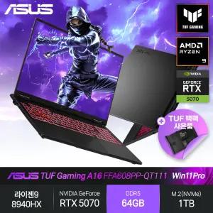 TUF Gaming A16 FA608PP-QT111 (라이젠9/RTX5070/64GB/1TB/WP) 게이밍노트북 JH