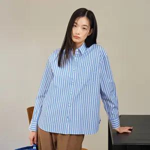 여성 컬러 긴팔 포플린 셔츠_PHF2WC2023