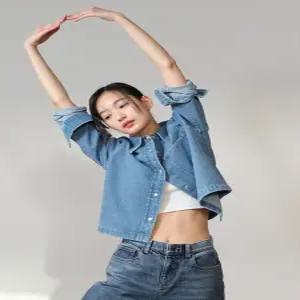 여성 긴팔 데님 셔켓_PHF2WC2049