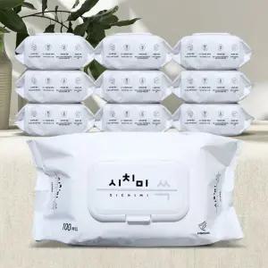 물티슈 아기휴대용 소형 여행용 콧물 100매 10팩