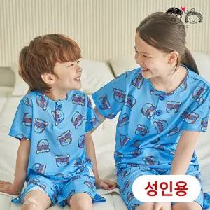 NEW 알럽키즈 성인 썬글라스베어 5부 쿨 아이스 주니어 잠옷 실내복 파자마 홈웨어 상하세트