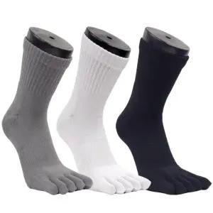 YB SOCKS 뒤틀림방지 이중쿠션 남성발가락양말 중목 5켤레 YB1017