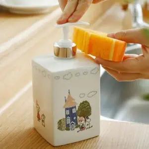 디스펜서 세제통 리필 사각 용기 펌프형