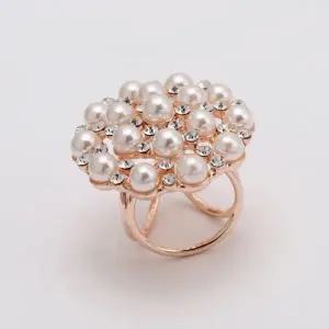 진주꽃 쓰리홀링 스카프링 진주꽃 트리오 스카프링 스카프 링 쁘띠 쓰리홀 고리 홀더