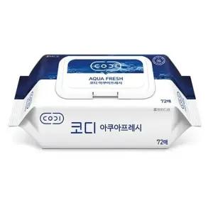 코디 아쿠아프레시 물티슈 72매 캡형
