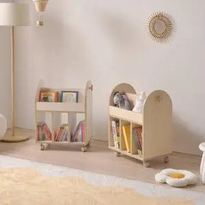 [인터데코]정리습관 길러주는 아이방 책수납 북카트 트롤리 P0000CEI (착불)