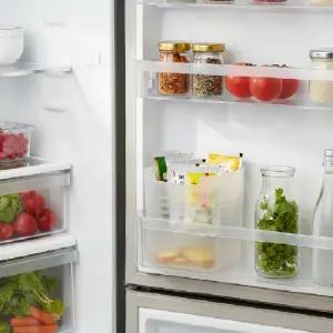 ( )냉장고 도어 포켓 투명 정리바구니 식재료 소분용 세움 수납함 1개