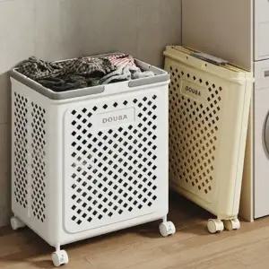 ( )다목적 무빙 폴딩 바스켓 바퀴형 대용량 수납함 장난감정리함 세탁실 분리수거 빨래바구니 햄퍼