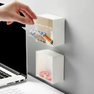 ( )벽걸이 스윙 소품 보관함 투명 다용도 정리대 욕실 화장대 정리용기