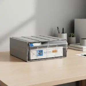 (상품선택 연결형수납함 401)조립식 연결 수납함 401 투명 서랍함 책상 화장대 정리용품 대형