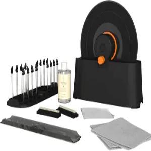 HumminGuru EZ 레코드 세탁기 간편한 스핀 및 수밀 라벨 클램프가 장착된 수동 비닐 청소기 부드러운 염소