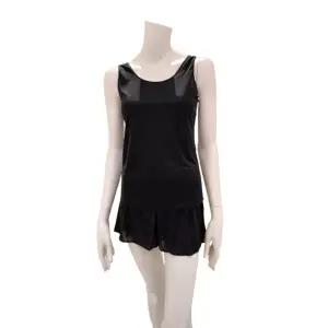 [트라이엄프](광주신세계)[두가지색상]스킨 블랙 실크터치 기본 런닝형 상의 속바지 캐미솔세트(TCWFSR1...